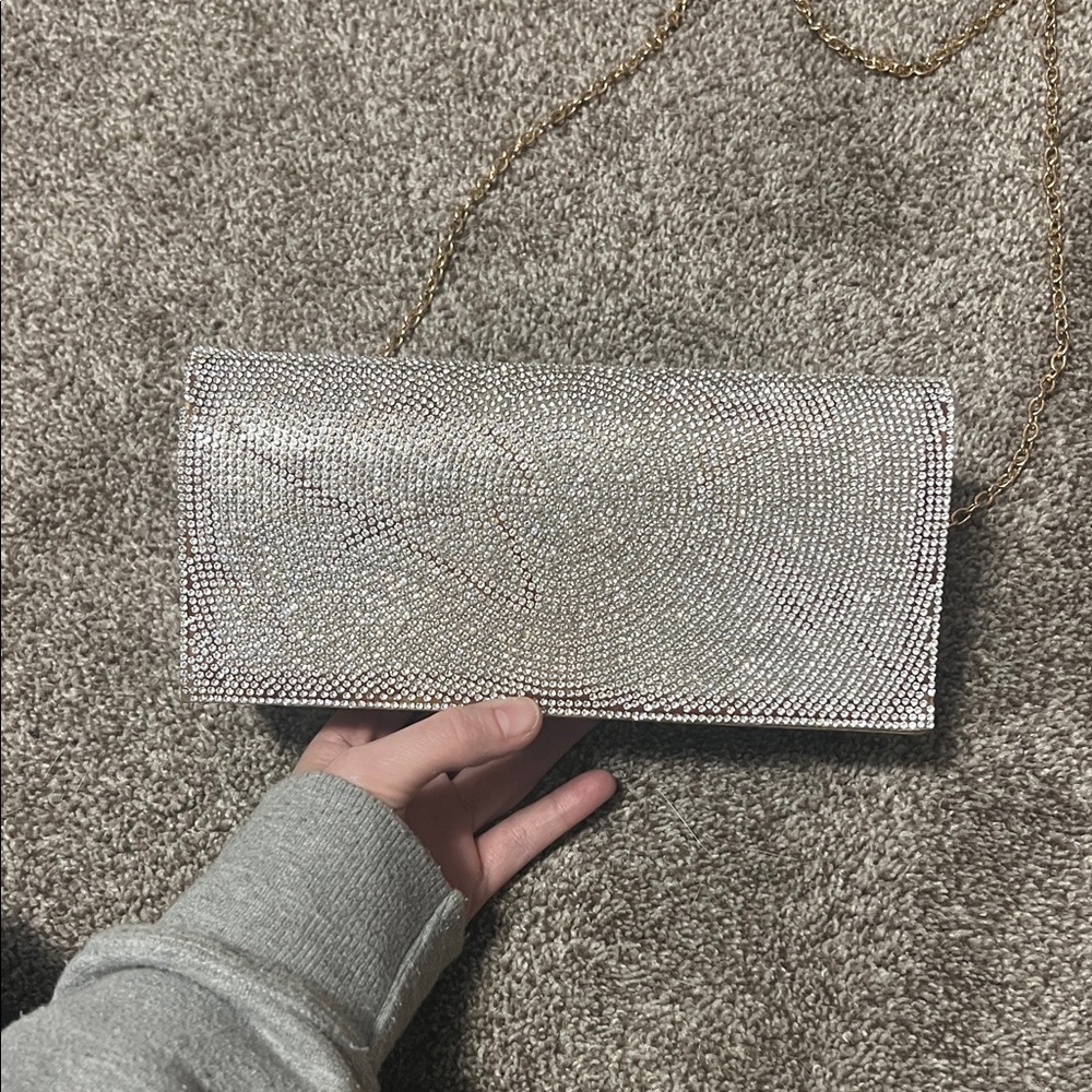 Elegant Silver Clutch Bag